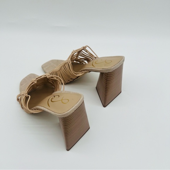 New! SAM EDELMAN Women’s Laurette Block Heel Mule Almond - Picture 9 of 10